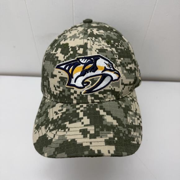 Nashville Predators Hat Cap Camo Strapback Adjustable Camouflage NHL Hockey - Picture 2 of 12